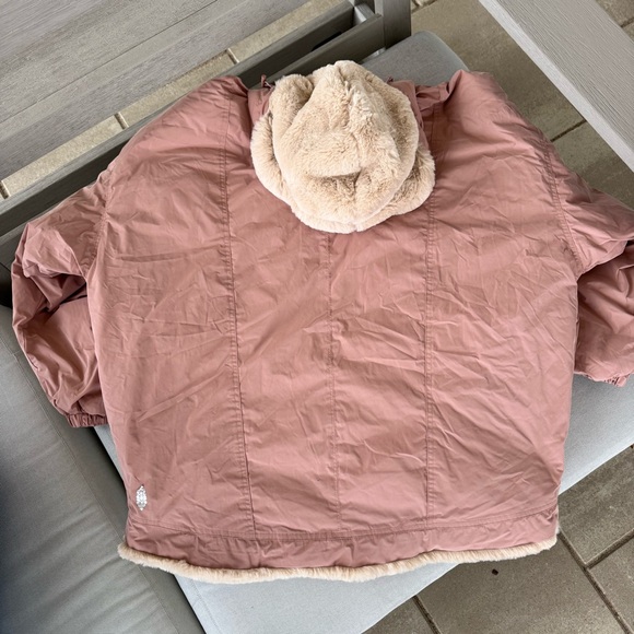NWT Free People Movement Break The Ice Fur Lined Puffer Jacket Pink - Picture 6 of 8